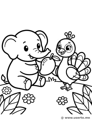 Mango Sharing Elephant