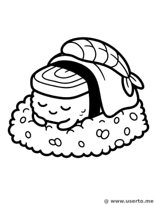 La manta de camarón del sushi