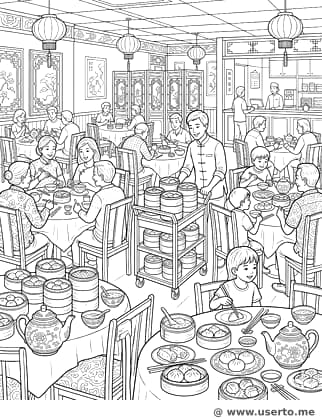 Casa de Chá Dim Sum Agitada