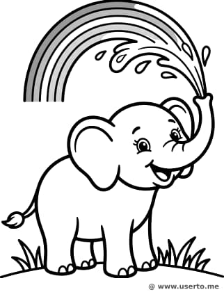Baby Elephant's Magic Rainbow