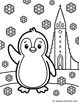 Penguin at the Ice Church