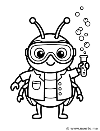 Happy Bombardier Beetle Scientist