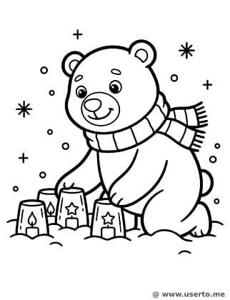 O urso polar e as lanternas de gelo