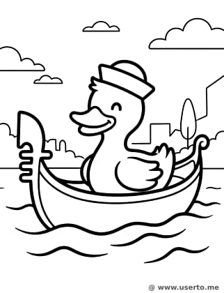 La aventura en góndola del pato