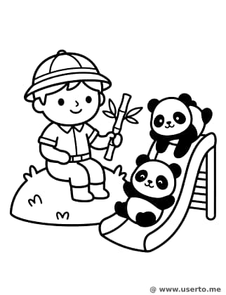 Die verspielte Panda-Nanny