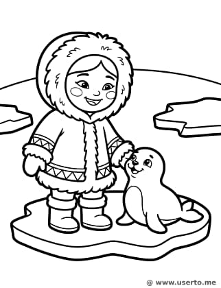 Arctic Princess and Seal Friend