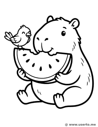 Hora do Lanche da Capivara Amiga