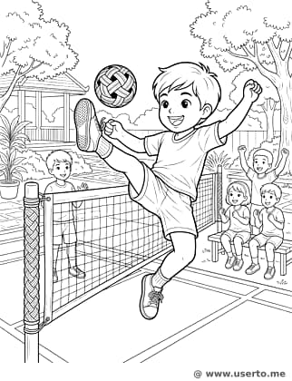 ¡Patada de Sepak Takraw por las Nubes!