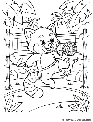 La Patada de Sepak Takraw del Panda Rojo