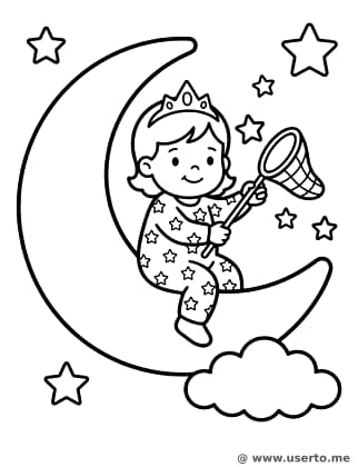 A Princesa Lunar que Pesca Estrellas