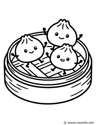 Glückliche dampfende Bao Buns