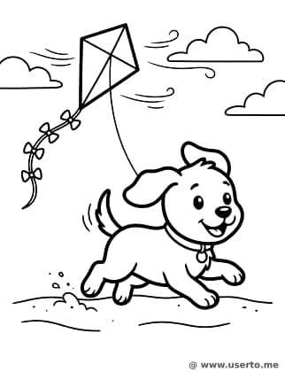 O dia de pipa do cachorrinho
