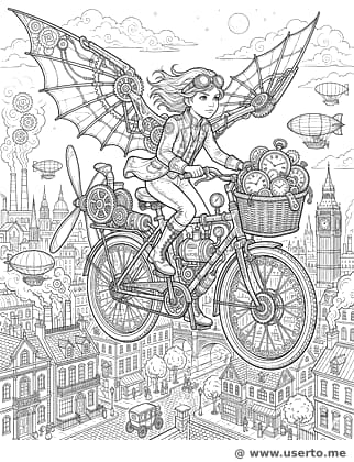 Steampunk-Flugfahrrad
