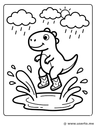 O mergulho do dino no dia de chuva